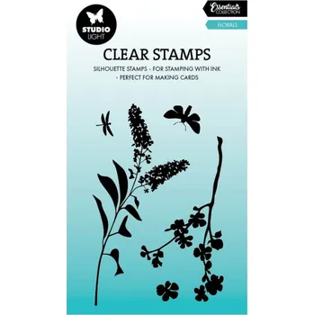 Razítko Studio Light Gelová razítka Studio Light, 5 ks - Šeřík, siluety