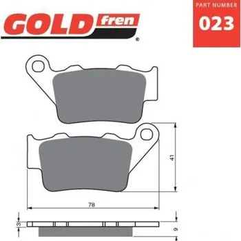 Brzda pro motocykl Zadní brzdové destičky Goldfren Yamaha XTZ 660 Z Tenere 2008-2016 směs S3