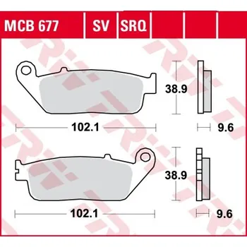 Brzda pro motocykl Přední brzdové destičky TRW / Lucas Honda NC 750 D Integra ABS, SD-DCT 2014 - 2016