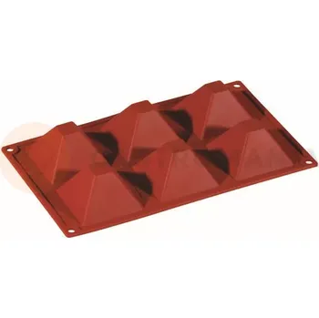 Kuchyňská sůl Silikonová forma Formaflex na monoporce - 300x175 mm, 6 ks x 71x71x40 mm, 92 ml - FR007 | PAVONI, Piramide