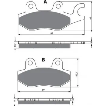 Brzda pro motocykl Zadní brzdové destičky Goldfren Triumph Sprint 1050 ST 2005-2013 směs K5