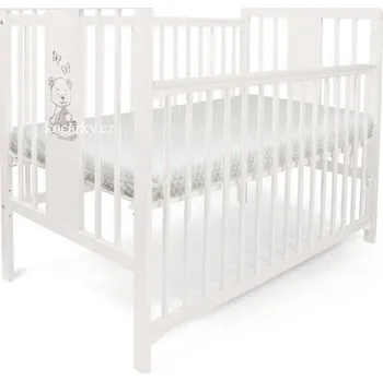 Dětská postýlka TOMI XX. postýlka Míša - vyndavací příčky + stahovací bok bílá