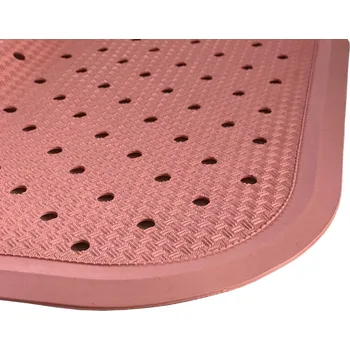 Protiskluzová podložka do sprchy 56 x 56 cm - Růžová