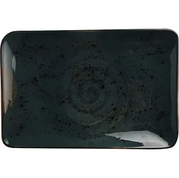 Talíř Obdelníkový talíř z porcelánu, 30x20 cm, šedý | FINE DINE, Kolory Ziemi Arando