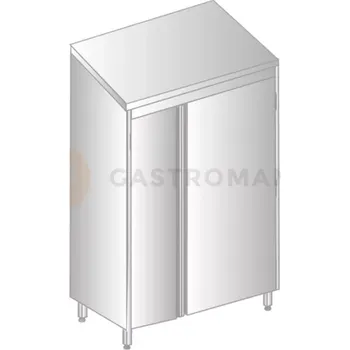 Dětská skříň Dvojitá skladovací skříň z nerezové oceli s nastavitelnými policemi a místem na smetáky 1000x500x2000 mm | DORA METAL, DM-3304.06