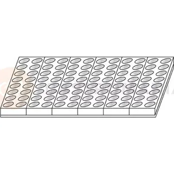 Výrobník cukrové vaty Forma na oválné minidezerty - 96 ks x 25x25 mm - MIGNONC002 | MARTELLATO, Mignon