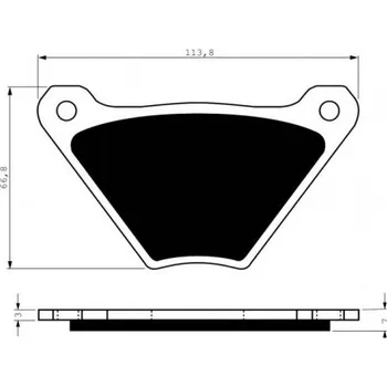 Brzda pro motocykl Zadní brzdové destičky Goldfren Harley-Davidson FXWG Wide Glide 1340 1982-1982 směs S3