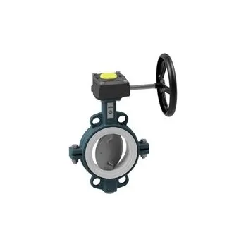 Kanalizační potrubí mezipřírubová klapka, DN 250 [mm], těleso tvárná litina GGG40 potah epoxy, příruba PN10/16/ANSI150, kotouč nerez 1.4408, manžeta PTFE/Silikon, BUW4-250-DSTS-G