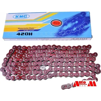 Komponent pro jízdní kolo řetěz motocyklový 420H 138 čl. - červený