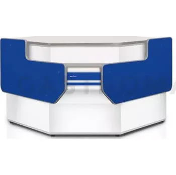 Výdejník vody Pokladní pult nechlazený, rohový, vnitřní s deskou z nerezové oceli 1180x900x910 mm | RAPA, LK-A1/NW