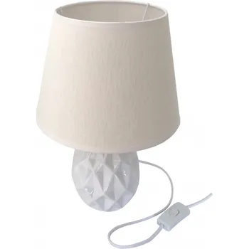 Lampička DUE ESSE DUE ESSE, Stolní lampa bílé kosočtverce 32 cm