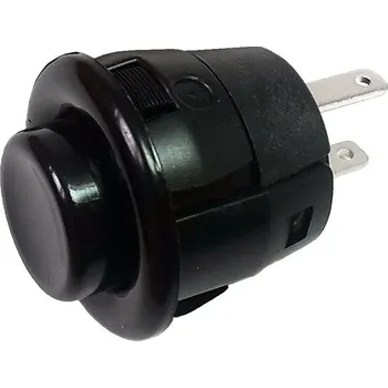 vypínač Tlačítko spínač kulaté MIYAMA DS412B černé tlačítko ON