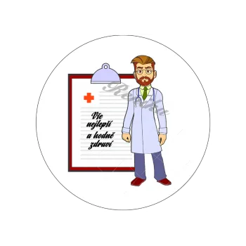 Jedlá dekorace na dort DOKTOR, VARIANTA Jedlý papír 856