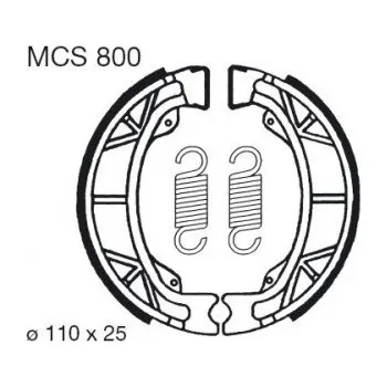 Brzda pro motocykl Zadní brzdové destičky TRW / Lucas Kymco 50 Spacer 1997 - 2003