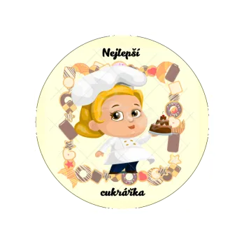 Jedlá dekorace na dort NEJLEPŠÍ CUKRÁŘKA, VARIANTA Jedlý papír 1087