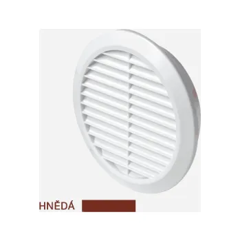 Větrací mřížka Den Braven - Mřížka větrací kruhová bez síťoviny, průměr 150 mm, hnědá VE1142