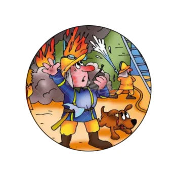 Jedlá dekorace na dort VELITEL HASIČŮ, VARIANTA Jedlý papír 1082