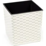 Lamela LAMELA, květináč JUKA RATAN 400 x 400 mm, krémový