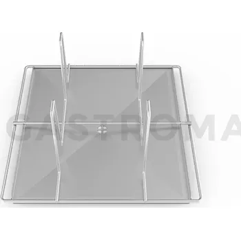 Gastro oděv Nepřilnavý plech z nerezové oceli s držáky pro 4 celá kuřata GN 2/3 | UNOX, POLLO.BLACK