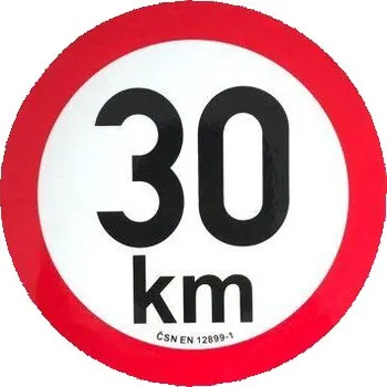 Přívěs Omezení rychlosti 30 km retroreflexní pr. 150 mm