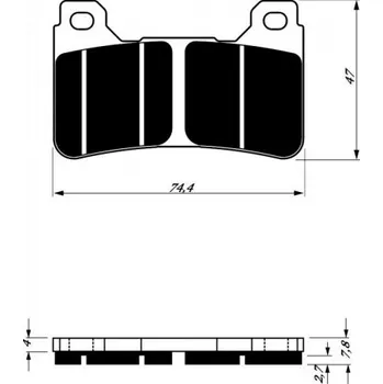 Brzda pro motocykl Přední brzdové destičky Goldfren Honda VFR 800 (ABS) 2014-2017 směs AD