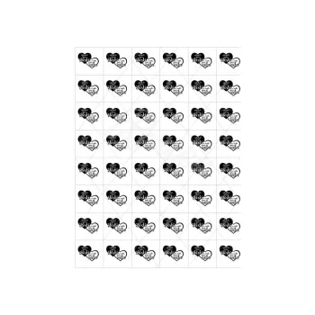 Jedlá dekorace na dort SRDÍČKA s24