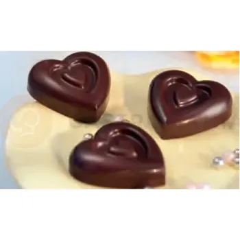 Kuchyňská sůl Forma na pralinky a čokoládky - srdíčka, 12x 34x34x10 mm, 9 ml - SMO06 HEARTS | SILIKOMART, EasyChoc