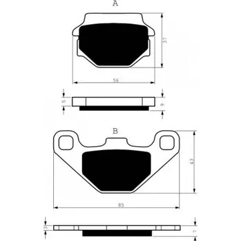 Brzda pro motocykl Zadní brzdové destičky Goldfren Kawasaki KMX 125 1986-2002 směs K5