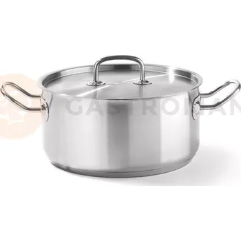 Hrnec Nerezový hrnec nízký s poklicí, pr. 24 cm, 5 l | HENDI, Kitchen Line