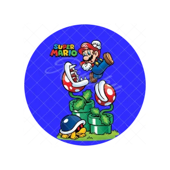 Jedlá dekorace na dort MÁRIO modrý, VARIANTA Jedlý papír 812