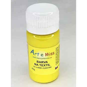 Výtvarná barva Barvy na světlý textil 40g - 62 žlutá