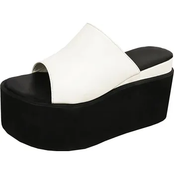 Dámská obuv Mule na ploché vysoké podrážce Velikost: 41, Barva (Varianta): Bílá