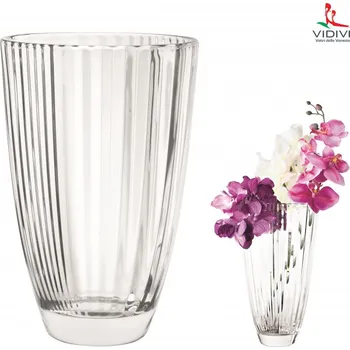 Váza VIDIVI VIDIVI, skleněná váza DIVA, průměr 17,5 cm, výška 30 cm