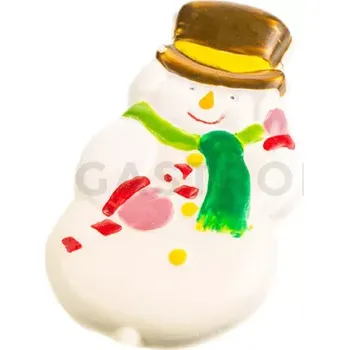 Výrobník cukrové vaty Forma na čokoládu - sněhulák, 2x 120x117x27 mm - 904236 Pupazzo Di Neve Su Stecco | SILIKOMART, EasyChoc