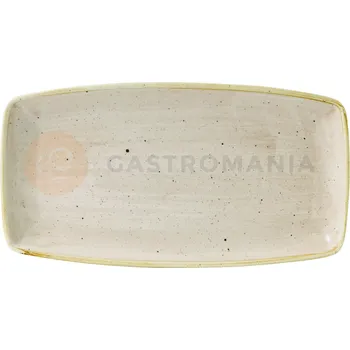 Obdélníkový servírovací talíř, béžový, ručně zdobený 29,5 x 15 cm | CHURCHILL, Stonecast Nutmeg Cream