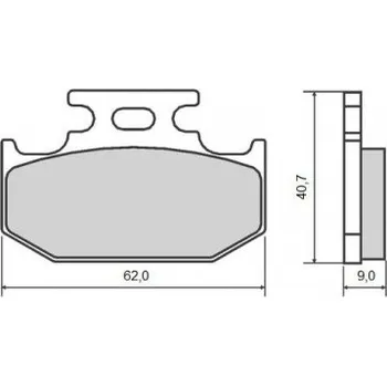 Brzda pro motocykl Zadní brzdové destičky Brenta Kawasaki KDX 200 1989-2006 Sinter