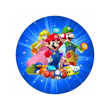 Jedlá dekorace na dort MÁRIO hvězdy, VARIANTA Jedlý papír 816