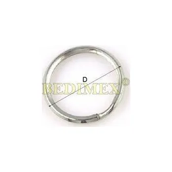 kroužek na klíče 35/40 mm-nikl celé balení