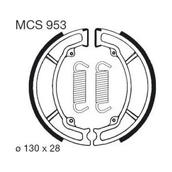 Brzda pro motocykl Zadní brzdové destičky TRW / Lucas Yamaha SR 250 SE 1980 - 1983