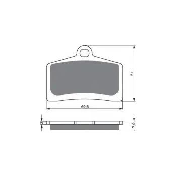 Brzda pro motocykl Přední brzdové destičky Goldfren Derbi GPR 125 Nude 2005-2008 směs S3