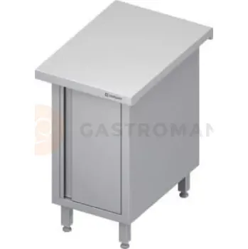 Kuchyňská linka Vestavný stůl s křídlovými dvířky, vrchní deska z nerezové oceli, 500x735x880 mm | STALGAST, ST 235