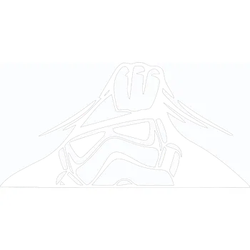 Samolepicí dekorace na vozidlo Kuk stars 1 samolepka na auto - bílá / 10x6 cm