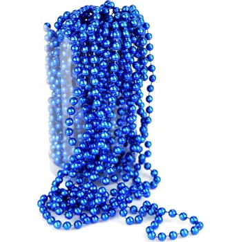 Vánoční ozdoba Perlový řetěz modrý, dlouhý 15 m