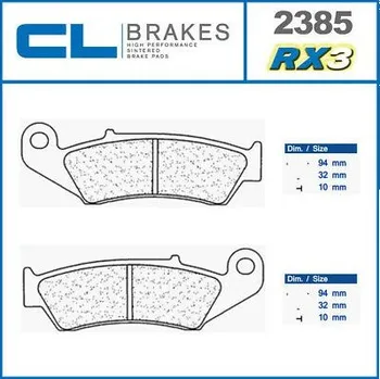 Brzda pro motocykl Zadní brzdové destičky CL-Brakes HONDA VFR 400 R 1987-1988 směs RX3