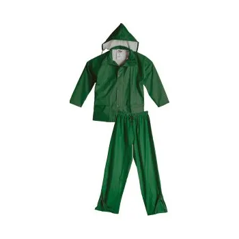 Pláštěnka INDUSTRIAL Komplet blůza + kalhoty do deště LLUVIA, PU/PVC/POLY zelený,modrý 00209
