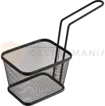 Černý košík na hranolky s rozměrem 13 x 10,5 cm | APS, Snackholder