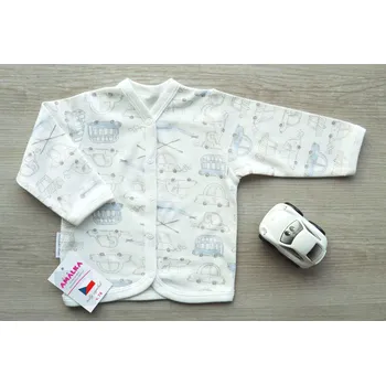 Kojenecká bunda AMÁLKA Bavlněný kojenecký kabátek s autíčky Velikost: 56