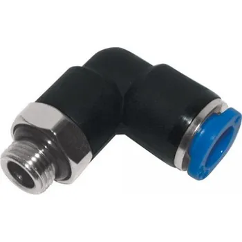 Spojovací materiál motoru Rychlospojka plast pravý úhel 1/8-4