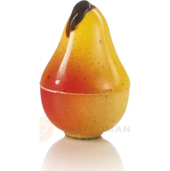 Čokoládová tyčinka Polykarbonátová forma na 3D pralinky - hruška, 28 ks x 12g, 26x 36 mm - 20FRUIT02 | MARTELLATO, ChocoFruit