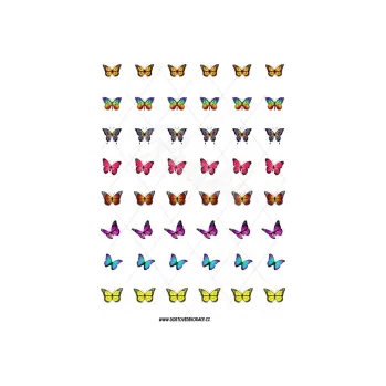 Jedlá dekorace na dort MOTÝL s141